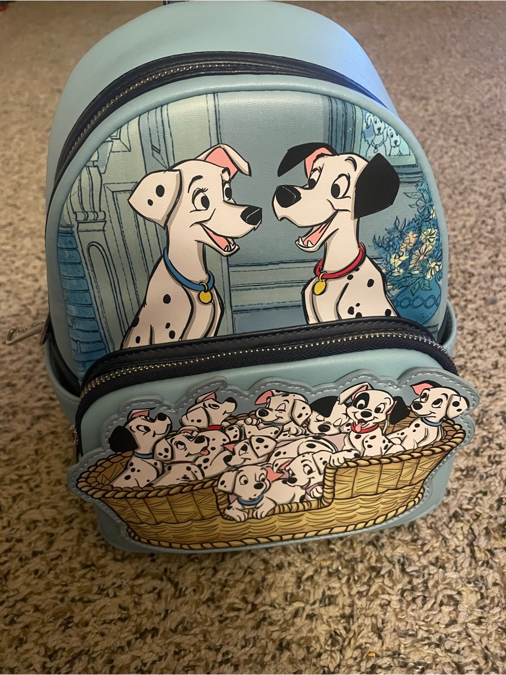 Loungefly Disney 101 Dalmatians Puppy Basket Mini Backpack